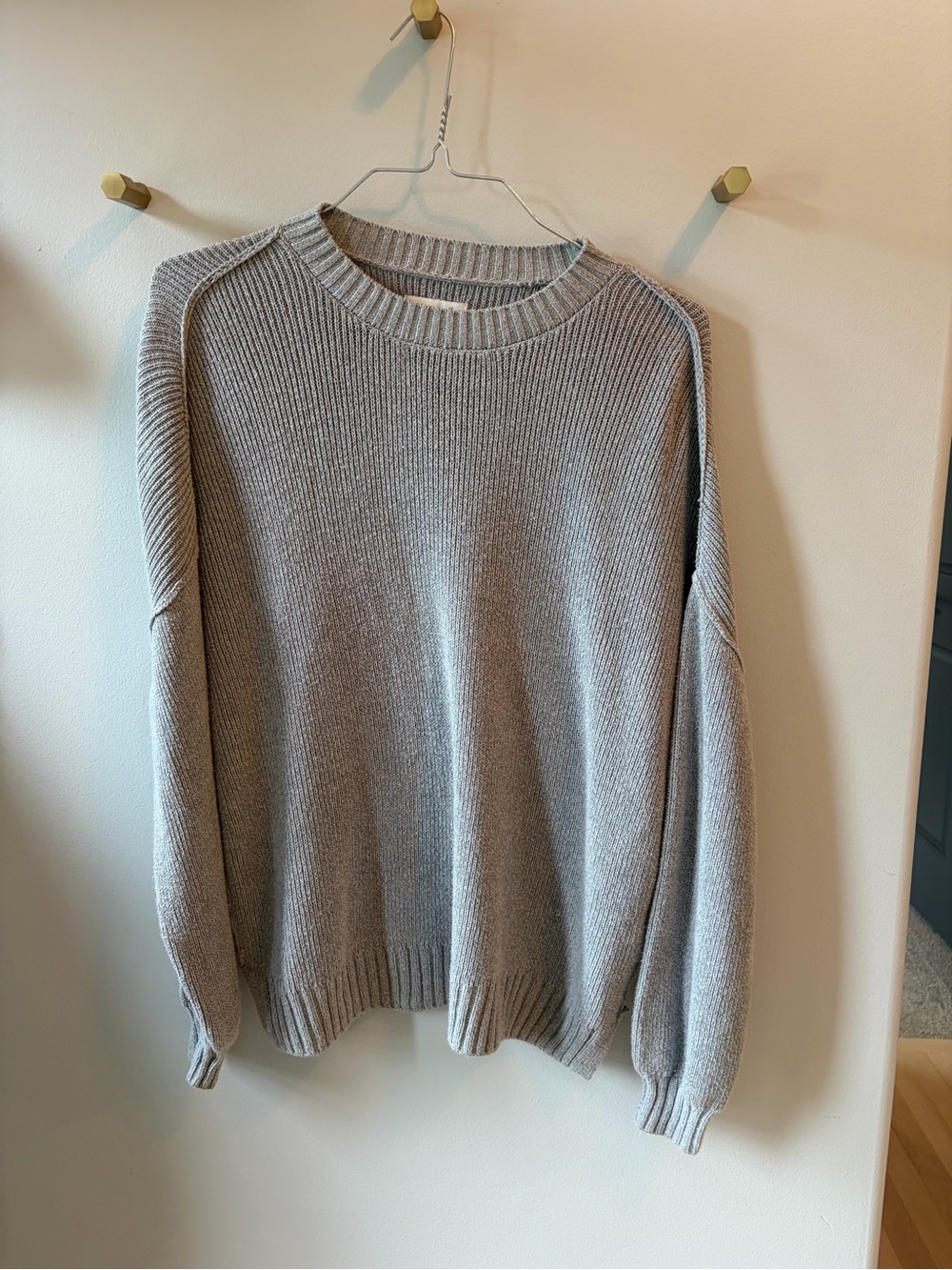 Hollister Oversized Cotton Knit Sweater - XS